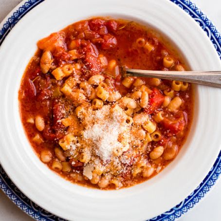 White Bean Stew with Tomatoes and Ditalini