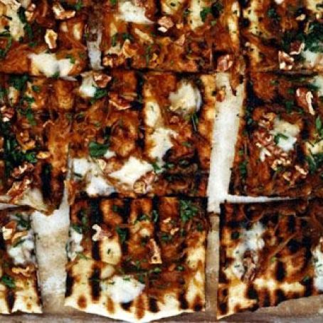 CARM ONION & GORGONZOLA  GRILLED PIZZA