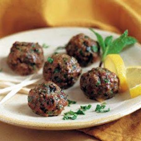 Grilled Herbed Meatballs