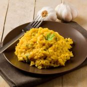 Liquorice, Saffron & Pistachio Risotto