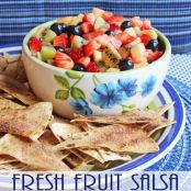 Fresh Fruit Salsa with Cinnamon Tortilla Crisps