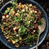 Wild Rice with Watercress and Hazelnuts