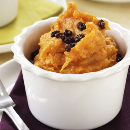 Coconut Mashed Yams With Currants