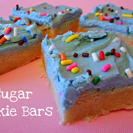 Sugar Cookie Bars - Six Sisters