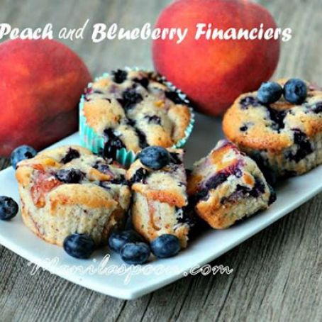 Peach and Blueberry Financiers