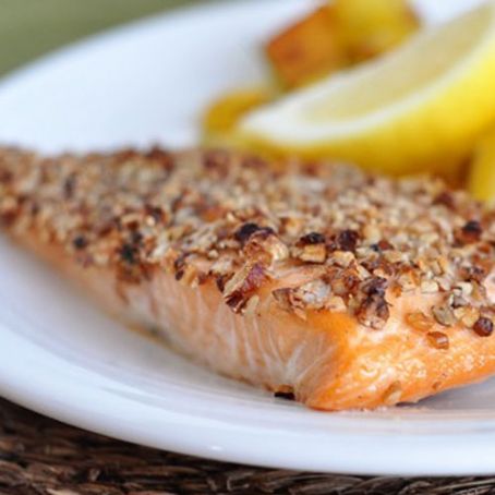 Maple Pecan Crusted Salmon