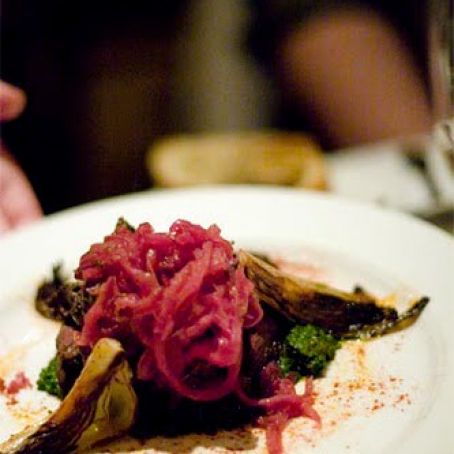 Barbecued Skirt Steak and Endive with Salsa Verde