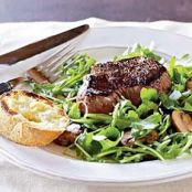 Filet Mignon with Arugula Salad