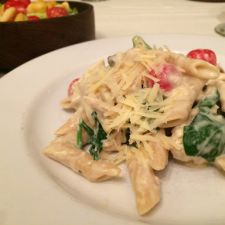 Parmesan Chicken Ziti with Artichokes and Spinach