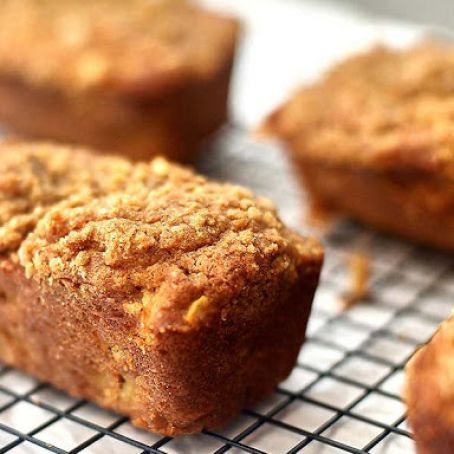 Mini Apple Cake Loaves with Powdered Sugar Drizzle