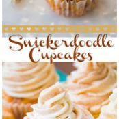 Snickerdoodle Cupcakes with Cinnamon Swirl Frosting