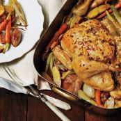 Roast Chicken with Fennel, Potatoes and Citrus