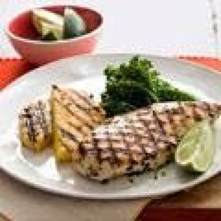 Mojito-Rubbed Chicken with Grilled Pineapple