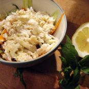 Layered Crab, Cucumber & Avocado Salad