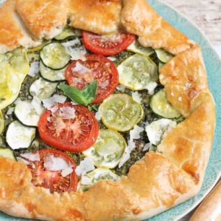 Summer Vegetable Galette with Pesto