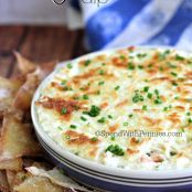 Crab Rangoon Dip with Wonton Chips