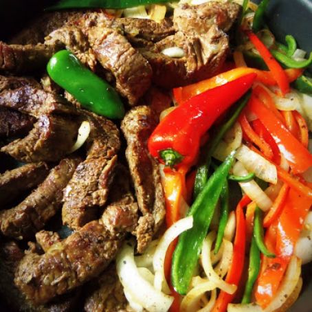 Beef Fajitas in the Slow Cooker