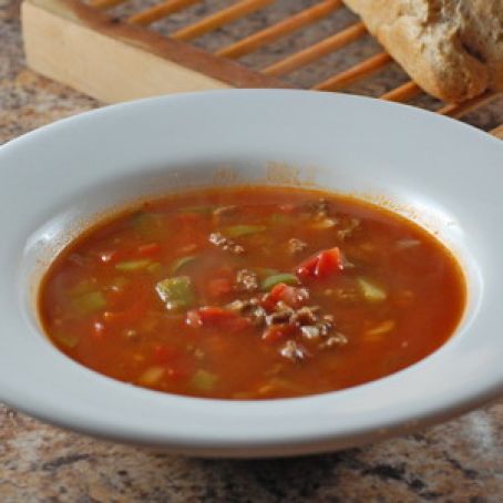 Hamburger Pasta Soup