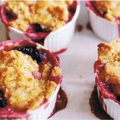 Peach and Blueberry Crumbles