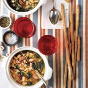Slow-Cooker White Bean Soup With Andouille and Collards