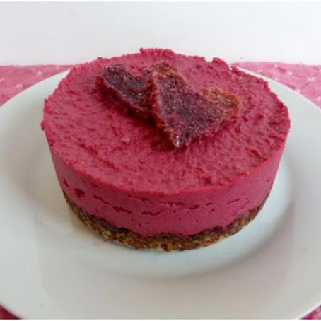 Miniature Raw Beet Cheesecake