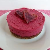 Miniature Raw Beet Cheesecake
