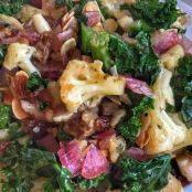 Warm Cauliflower & Mustard Green Salad