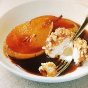 Maple Yogurt Balls with Sugary Balsamic Pears