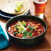 Speedy Chicken Posole with Avocado and Lime Recipe Print Page | MyRecipes.com