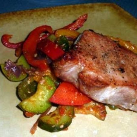 Salsa Pepper Pork Chops