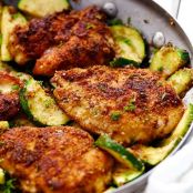 Crispy Garlic Parmesan Chicken with Zucchini