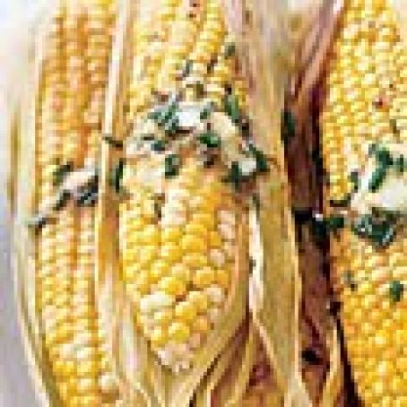 Corn on the Cob with Lime-Chive Butter