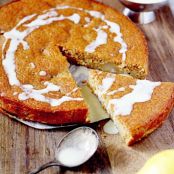 Pear Cake with Brandy Creme Anglaise