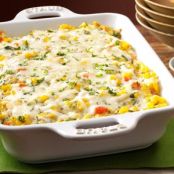 Basil Corn & Tomato Bake