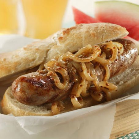 Beer Bratwurst Sandwich