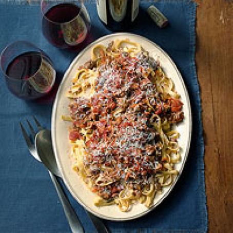 Ground Turkey Ragu with Tagliatelle