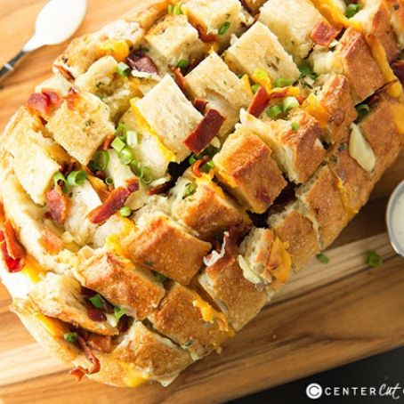 Bacon, Cheese and Ranch Pull Apart Bread