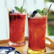 Frozen Lemonade with Blackberry Puree