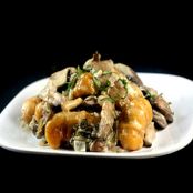 Pumpkin or Sweet Potato gnocchi and mushroom sauce