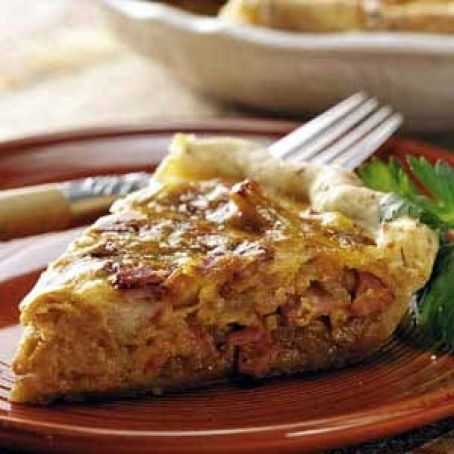 Canadian Bacon Onion Quiche