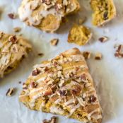 Maple Pumpkin Scones with Maple Glaze