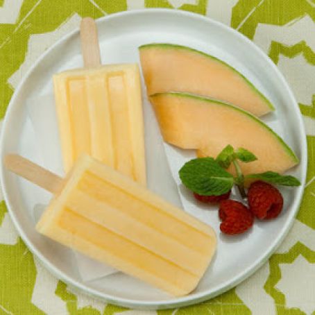 Creamy Cantaloupe Pops