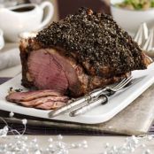 Peppercorn-and-Coriander-Crusted Beef Rib Roast