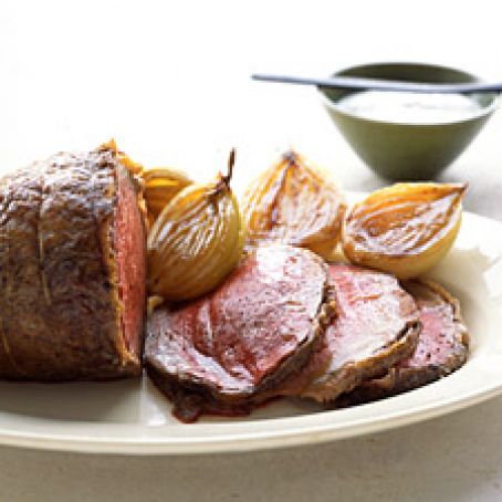 Rosemary-Garlic Roast Beef and Potatoes with Horseradish Sauce