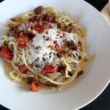 Pork, Bacon and Onion Pasta