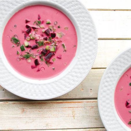 Borscht with Cucumber & Dill