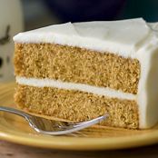 Pumpkin Cake With Maple-Cream Cheese Frosting