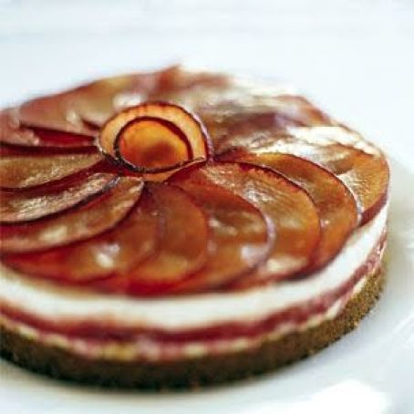 Plum and Goat Cheese Terrine with Gingersnap Crust