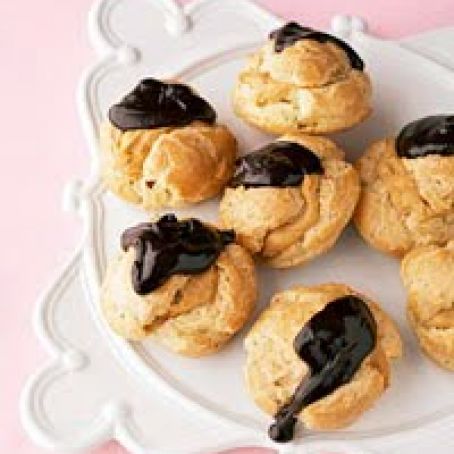 Chocolate Drizzled Pumpkin Profiteroles