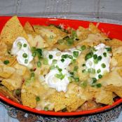 Spicy Sausage,Bean and Cheese Nachos